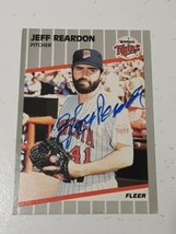 Jeff Reardon Minnesota Twins 1989 Fleer Autograph Card #125 READ DESCRIPTION - £6.19 GBP