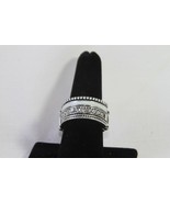 Paparazzi Stretch Band Ring (new) RICH ROGUE - WHITE &amp; SILVER - £6.77 GBP