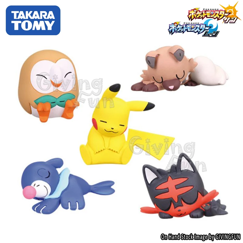 TAKARA TOMY Genuine Gacha Toys Pokemon Pikachu Litten Rowlet Popplio Cute Action - £17.55 GBP