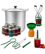 Water Bath Canner 21.5 QT, Stainless Steel Canning Pot with Rack and Six... - $291.59