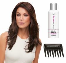 3PC Bundle: Alessandra Synthetic Lace Front, Mono Top Wig, Wide Tooth Co... - £298.20 GBP+