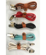 3 PIECES LEATHER ANDROID /  SMART PHONE CHARGING CABLE cell accessory ch... - $180.25 MXN