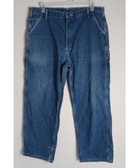 Carhartt Carpenter 40x30 Jeans Lined Original Fit Straight Work Pants - $370.44 MXN