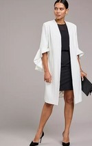 Kaleidoscope Frill Sleeve Dress Coat In Ivory Uk 16 (FM126-3) - $92.02