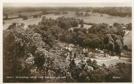 West Wycombe Buckinghamshire UK Mostrato Da Chiesa Torre Foto Cartolina 1930s - £5.91 GBP