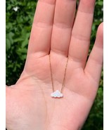 Cloud Opal Necklace, Fire Opal necklace, White Opal Necklace,Opal Cloud ... - $17.24 CAD