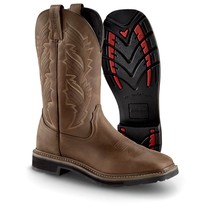 Guide Gear Mens Square Toe Pull On Western Boots Size 11 D Medium Brown - £71.21 GBP