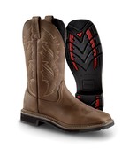 Guide Gear Mens Square Toe Pull On Western Boots Size 11 D Medium Brown - £70.33 GBP