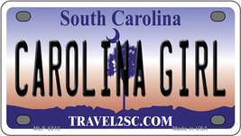 Carolina Girl South Carolina Novelty Mini Metal License Plate Tag - £11.88 GBP