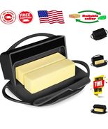 Sophisticated Black Flip-Top Butter Dish with Matching Knife – Kitchen E... - $738.34 MXN