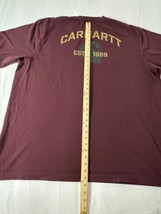 Carhartt Loose Fit 105610 PRT Men's Burgundy Cotton Short Sleeve T-Shirt 2XL image 13