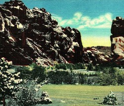 Pikes Peak Colorado Garden of the Gods Interior Winter Scene UNP Linen Postcard - £3.08 GBP