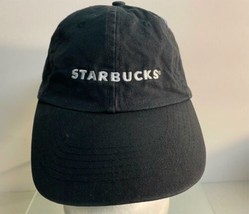 Starbucks Coffee Cap Employee Uniform Black Adjustable Baseball Cap Hat - £12.45 GBP