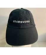 Starbucks Coffee Cap Employee Uniform Black Adjustable Baseball Cap Hat - £11.82 GBP