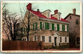 Morris House Washington Home Germantown  PA UNP Phostint DB Postcard D14 - £3.91 GBP