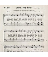 1883 Gospel Hymn Jesus Only Jesus Sheet Music Victorian Church Religion ... - $19.99