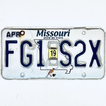 2019 United States Missouri Bluebird Passenger License Plate FG1 S2X - £14.74 GBP