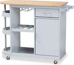 Baxton Studio Trolleys And Carts, Light Grey/Natural - £315.24 GBP