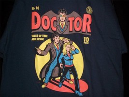 TeeFury Doctor Who XLARGE &quot;Doctor Comic&quot; David Tennant Tribute NAVY - £11.80 GBP
