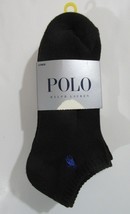 Polo Ralph Lauren Mens Low Cut Socks Black with Multicolor Ponys 4 pack - $24.99