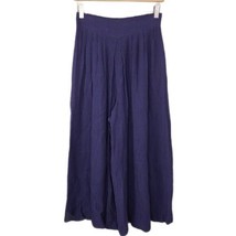 Melrose | Navy Blue Crinkled Cropped Culotte Pants, size small - $24.19