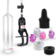 LeLuv Penis Pump EasyOp Zgrip with Black, Clear, Septum and Jelly Rings - £28.48 GBP