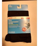 CVS Health Black Unisex Firm Compression Socks Over-the-Calf Length--Siz... - $4.50
