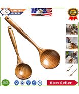 Natural Acacia Wood Cooking Spoon &amp; Serving Ladle Set - 14&quot; &amp; 11&quot; Length - $627.56 MXN