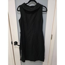 Vintage Harold’s Black Linen Blend Dress 8 USA Made Mod 60s Style - $55.00