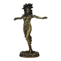 Medusa Gorgon Statue Nude Female Snakes Sculpture Figure Cast Marble Bro... - $83.12
