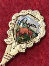 Travel Souvenir State 4.5&quot; Spoon - Oregon Beaver Gold Color - £6.16 GBP