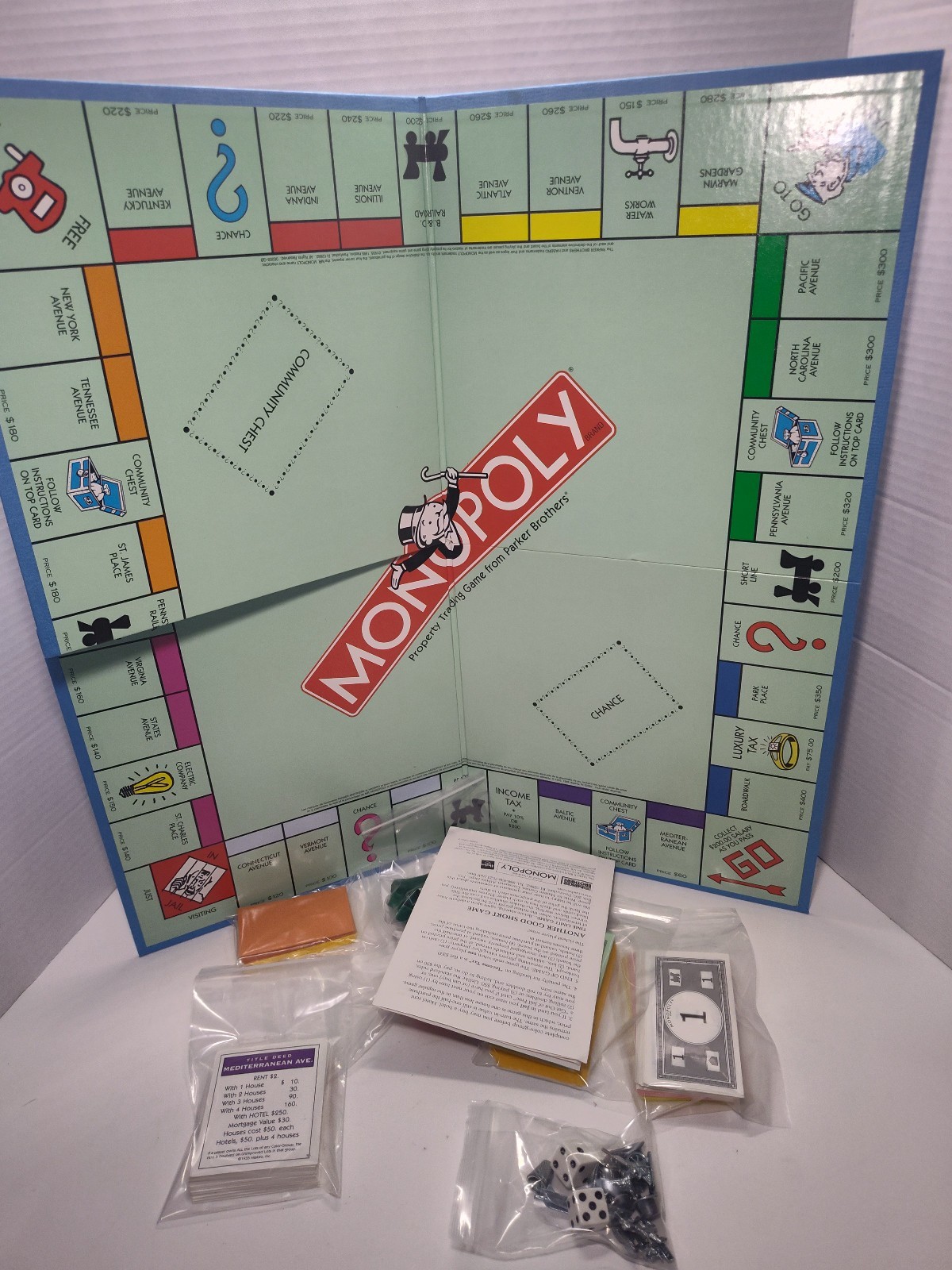 Vintage 1999 Monopoly Board Game w/ Original Money Bag Winning Token! REPACKAGED Item image 6