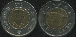 Canada 2 Dollars. 2012 (Bi-Metallic. Coin KM#496. Unc) Polar Bear, Toonie - £6.91 GBP