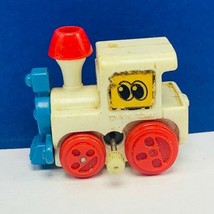 Wind up toy train 1978 tomy locomotive singapore vtg red white blue work... - $13.81