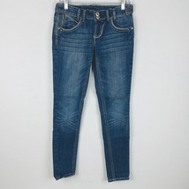 Hydraulic Juniors 7 / 8 Dark Wash Vikki Flap Back Pockets Skinny Jeans - £12.57 GBP
