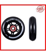 Durable Polyurethane Inline Skate Wheels 80mm with Bearings &amp; Spacers In... - $31.67