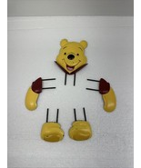 Winnie The Pooh Bear Push Ins Halloween Jack O Lantern Metal Disney - $27.73 CAD