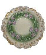 VTG Antique T&V Limoges Hand Colored Floral & Gold sauce plate - $23.74