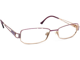 Cazal Eyeglasses Purple/Gold Metal Rectangular Frame 52[]18 130 - £61.69 GBP