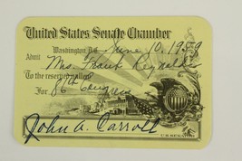 Vintage Political Advertising Paper United States Senate Chamber John A Carroll - £11.68 GBP