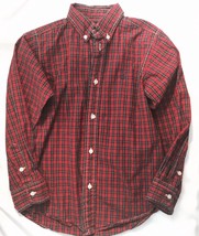 Ralph Lauren Boy&#39;s Size 7 Long Sleeve Red &amp; Blue Plaid Long Sleeve Shirt - £14.43 GBP