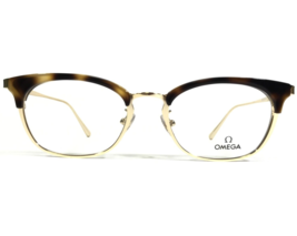 OMEGA Gafas Monturas OM 5009-H 052 Carey Oro Gato Ojo Completo Borde 49-18-140 - £126.76 GBP