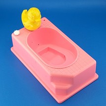Barbie Kelly Pink Bathtub Only Yellow Duck Replacement Mattel 1995 Fisher Price - £5.42 GBP