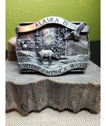 Bergamot Brass Works Belt Buckle ALASKA 1981  VTG USA Siskiyou Buckle CO - €23,42 EUR