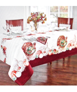 Holiday Turkey Bordered Fall Tablecloth Seasonal Table Cover 60&quot; X 102&quot; ... - $18.99