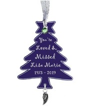 Christmas Tree Angel Wing Urn  - Free Engraving &amp; Birthstone - £23.49 GBP
