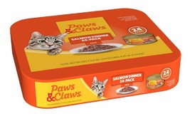 Paws &amp; Claws GPNCUC0524SLMMP Wet Cat Food 24 Cans Pack 5.5oz Salmon Dinn... - $34.24