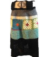 Women Skirt Size XL  Handmade Granny Square Skirt Cuadros de la abuela - $338.50 CAD