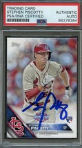 2016 Topps #161 Stephen Piscotty Signed Card PSA Slabbed Auto Cardinals RC - £63.94 GBP