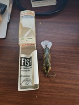 Helin&#39;s Flatfish Lure X4 N.O.S. green crayfish, in box w/flyer - £9.33 GBP